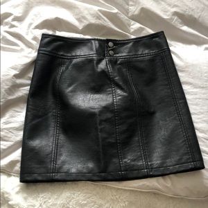 Free people leather skirt